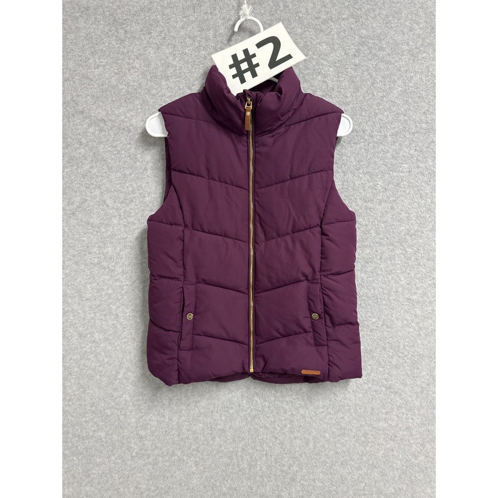 H&M Puffer Vest Boys 12-14Y Purple Down Mock Neck Full Zip Streetwear Casual
